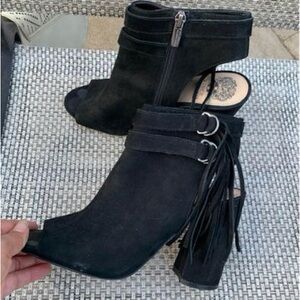 Vince Camuto Women's CATINCA Ankle Boot BLACK OIL NUBUCK  9.5